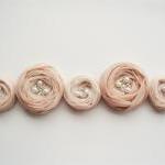 Pale Pink Roses Handmade Appliques..