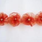 Coral Flowers Handmade Appliques Embellishments(4..