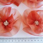 Coral Flowers Handmade Appliques Embellishments(4..