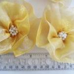 Yellow Flowers Handmade Appliques Embellishments(4..
