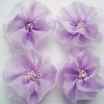 Lilac Flowers Handmade Appliques Embellishments(4..