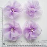 Lilac Flowers Handmade Appliques Embellishments(4..