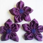 Purple Handmade Appliques Embellishments(3 Pcs)