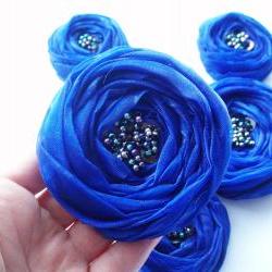 Royal Blue Roses Handmade ..