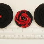 Black-red Handmade Appliques Embellishments(5 Pcs)